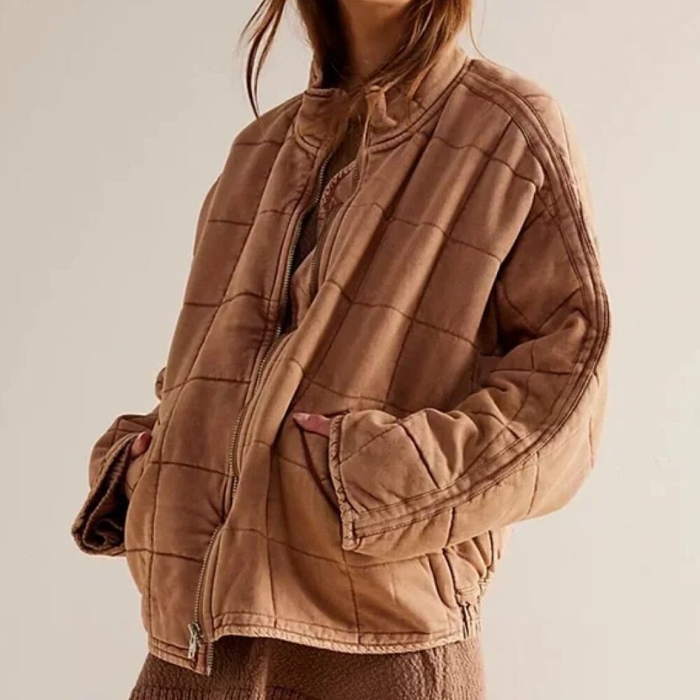 Free People Dolman Quilted Knit Jacket